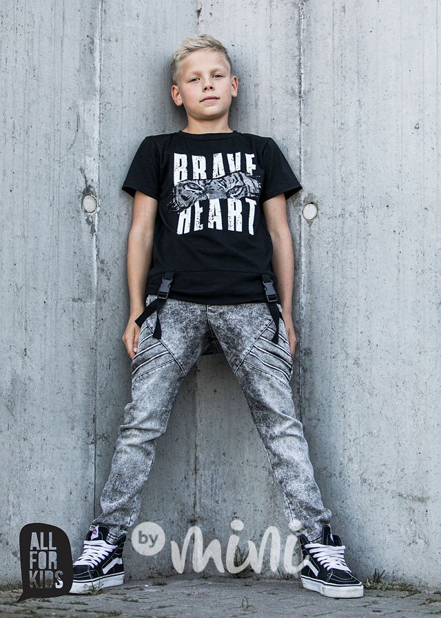 Brave heart triko s laclíky černé