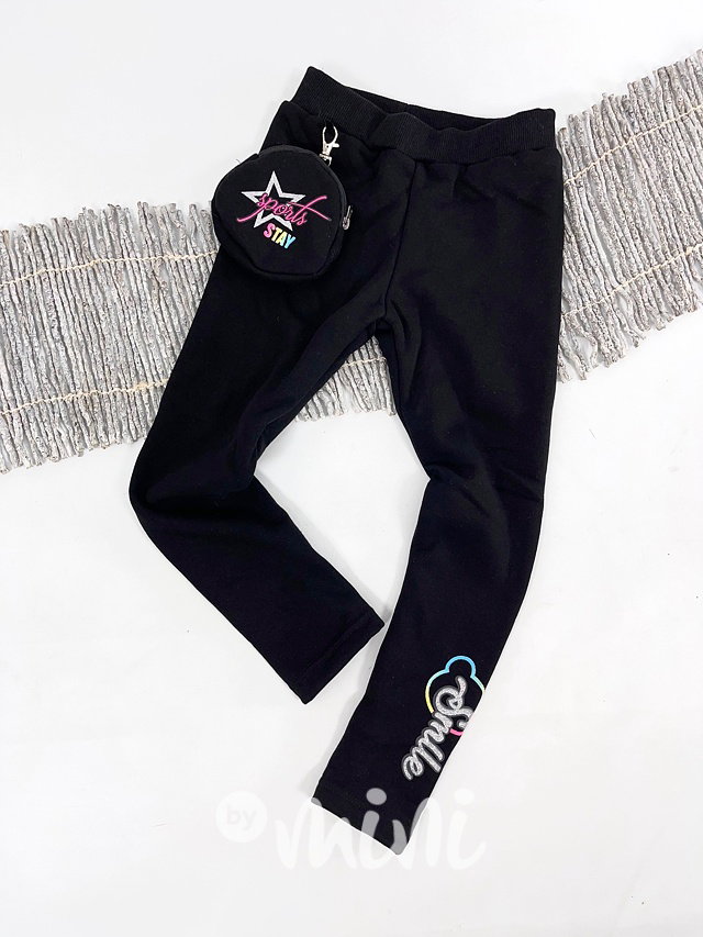 SUPER termo legíny s karabinou black