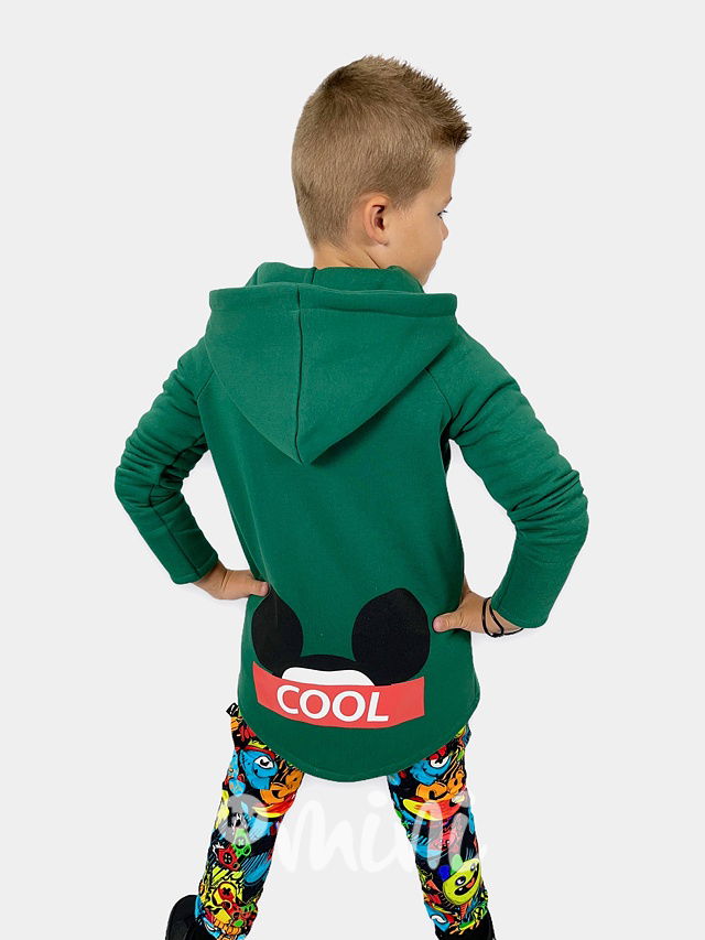 Smaragd COOL dlouhá flísová mikina