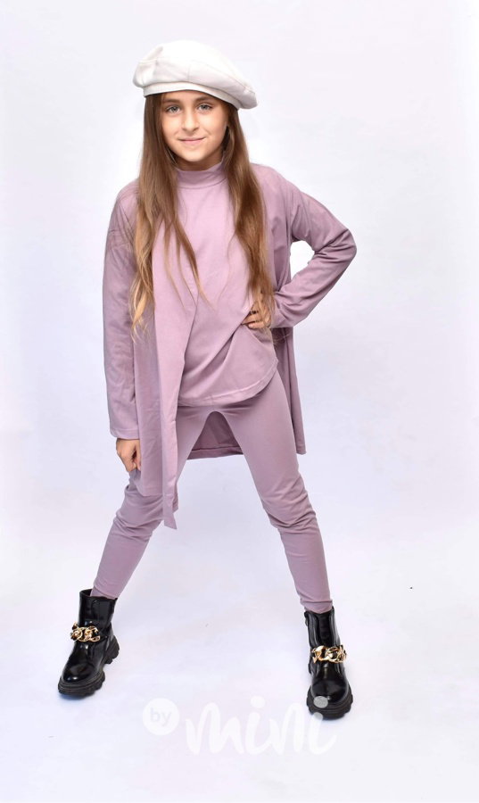 HIT 3-dílný bavlněný komplet pastel lila