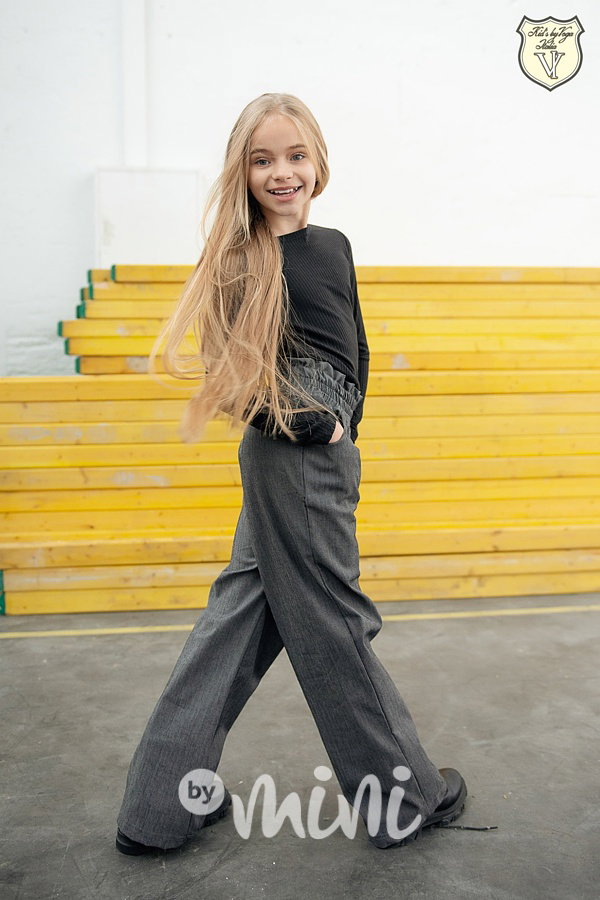 Voga black jeans kalhoty široké nohavice