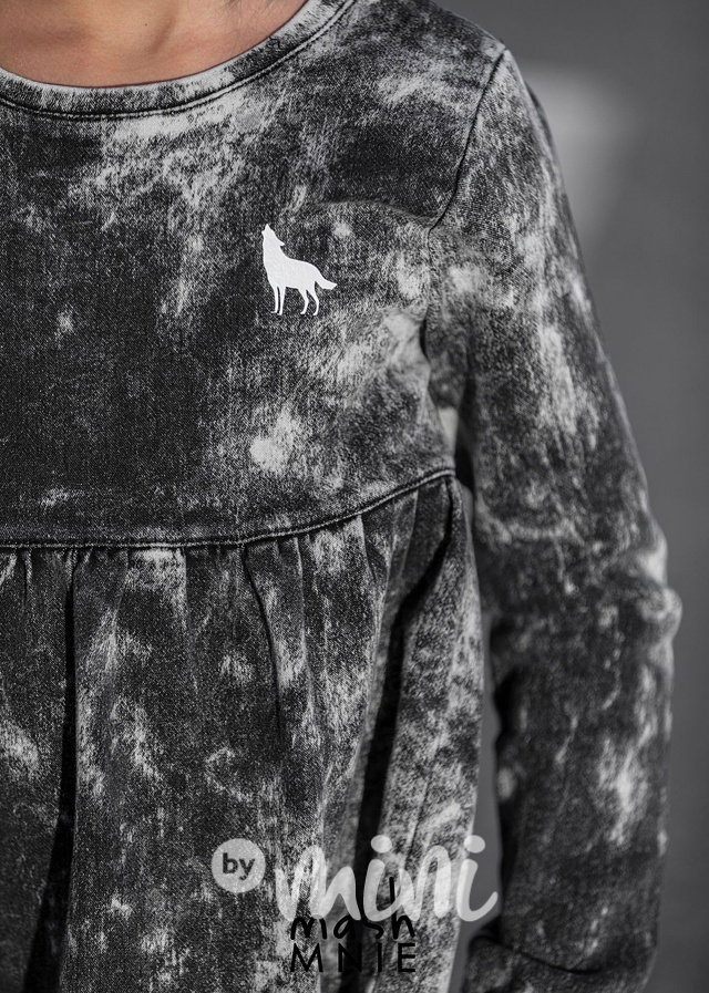 Ice black jeans šaty *MashMnie*