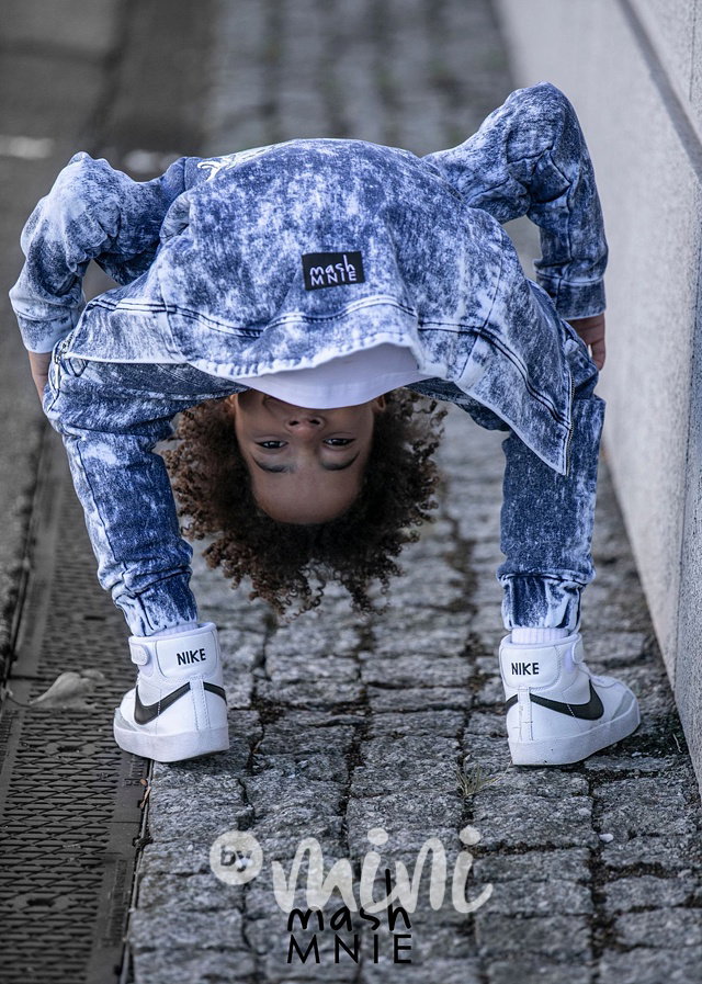 City acid wash mikina blue *MashMnie*