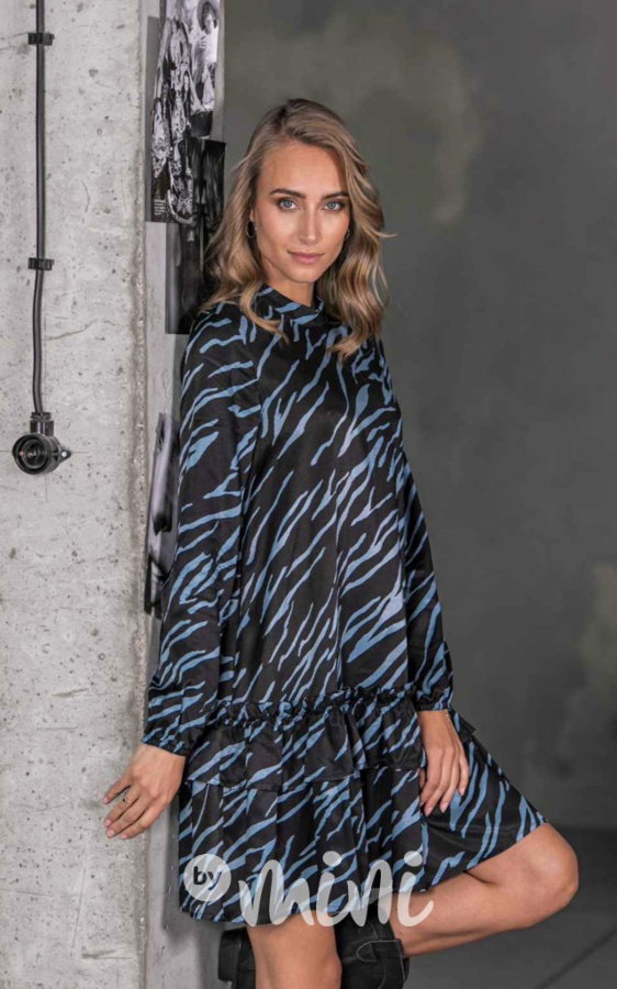 BOPOCO šaty zebrano blue