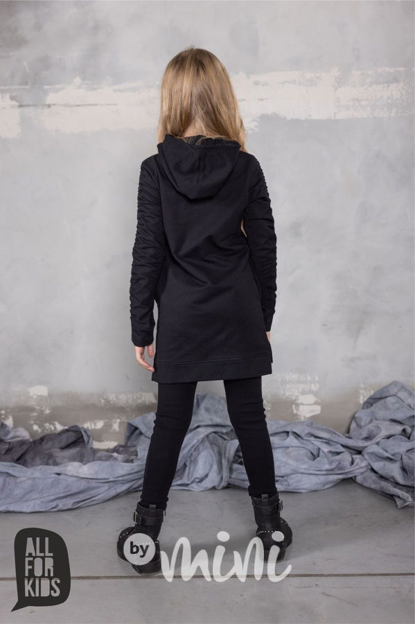 Žebrované stretch legíny black