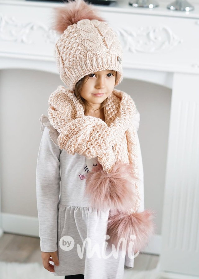 SUPER TERMO kulich + maxi šála light pink
