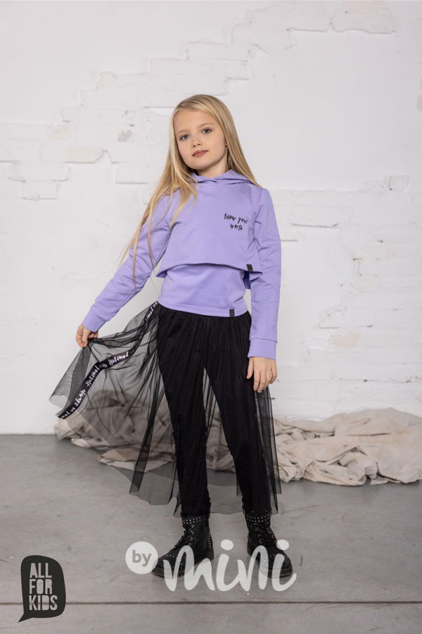 2v1 legíny + midi tylová sukně black