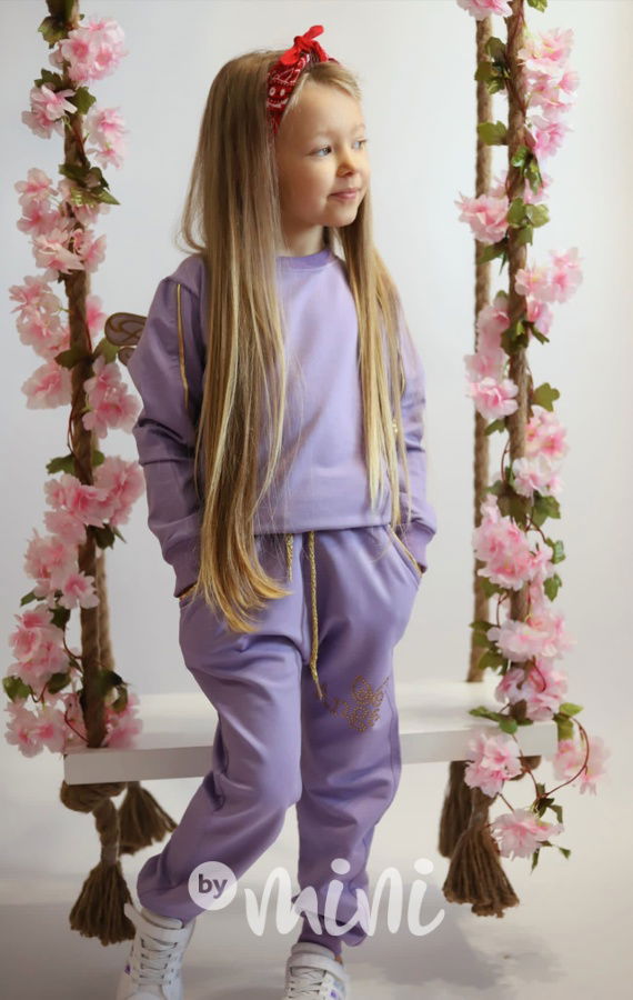 ANGEL gold wings tepláková souprava lila