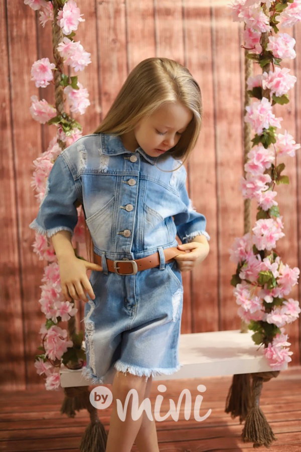 Jeans overal s páskem
