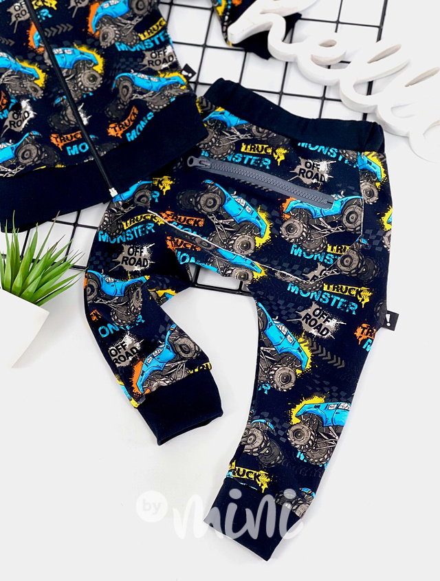 Baggy Monster truck s kapsičkou a zipem