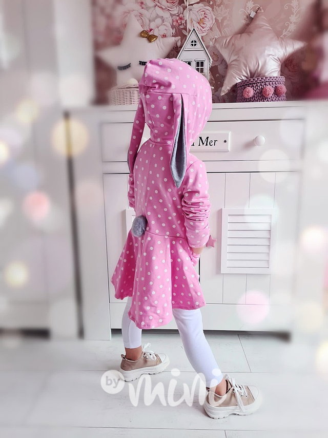 Bunny růžová mikča s puntíky