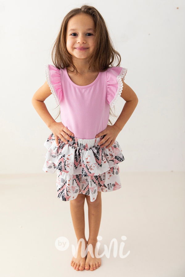 Lily Grey bavlněná řasená sukně futurama