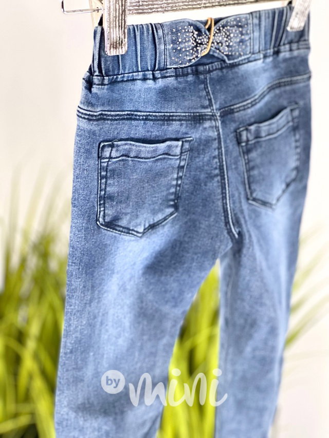 Stretch jeans s kamínky
