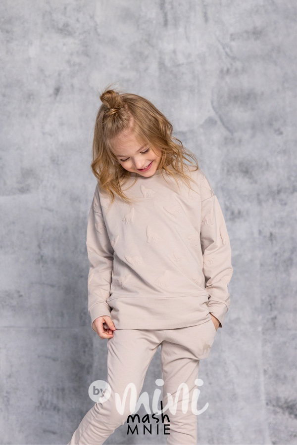 WOLF SOUL puff mikina beige