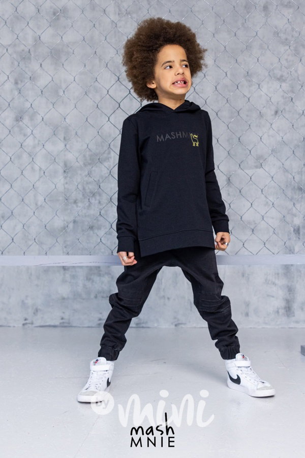 MASH MNIE hoodie mikina WOLF black