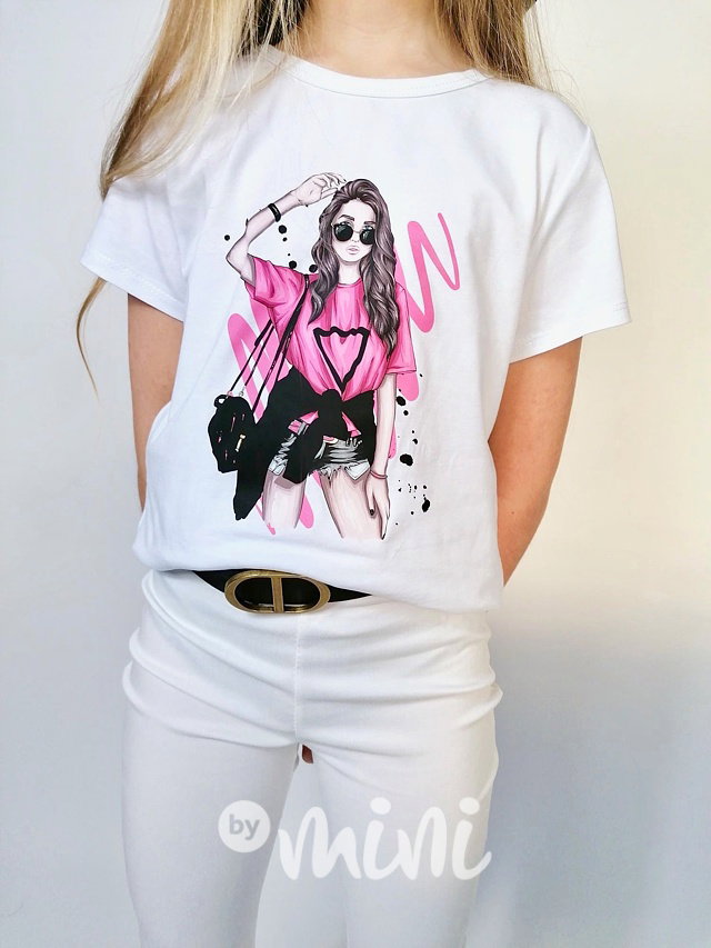 Triko Brenda white/pink