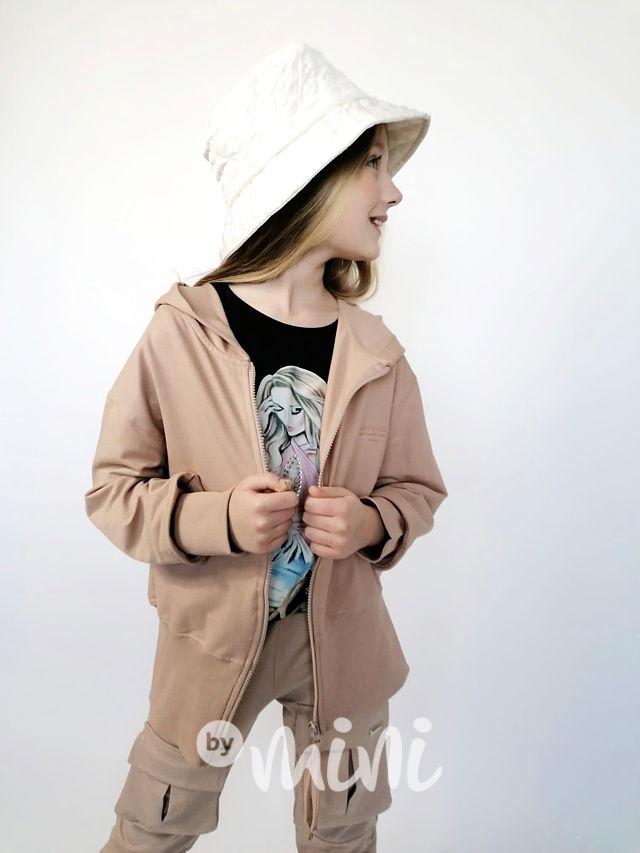 Béžová mikina s širokými náplety