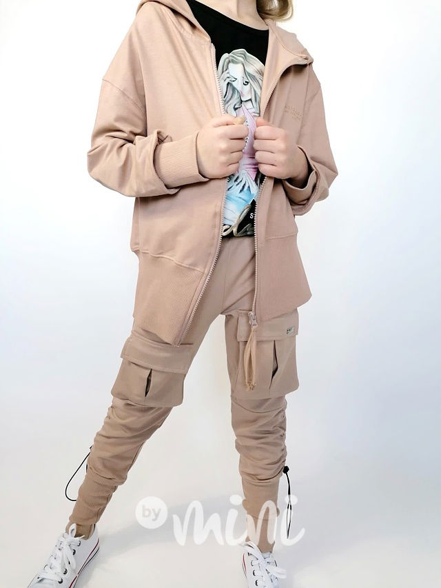 Béžové kapsáče s širokým nápletem