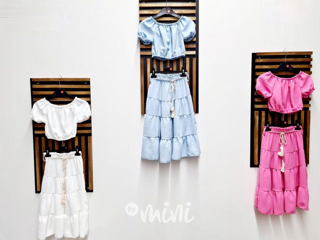 Letní boho set modrý