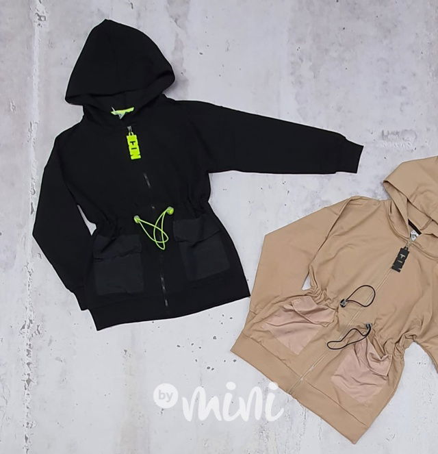 ICON mikinový kabátek černá/neon