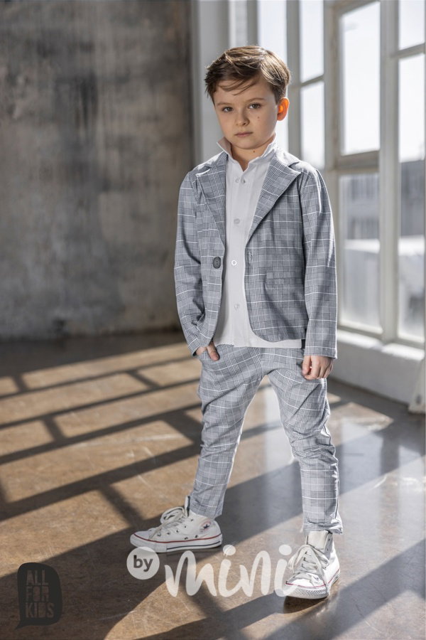 AFK grey/blue karo kalhoty