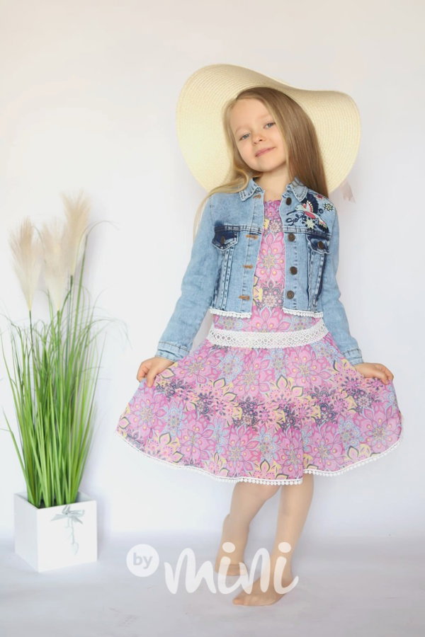 Boho šaty + jeans bunda