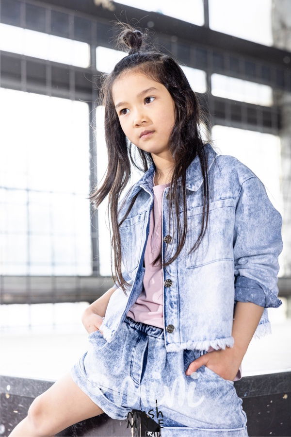 Mash Mnie soft jeans shorts blue