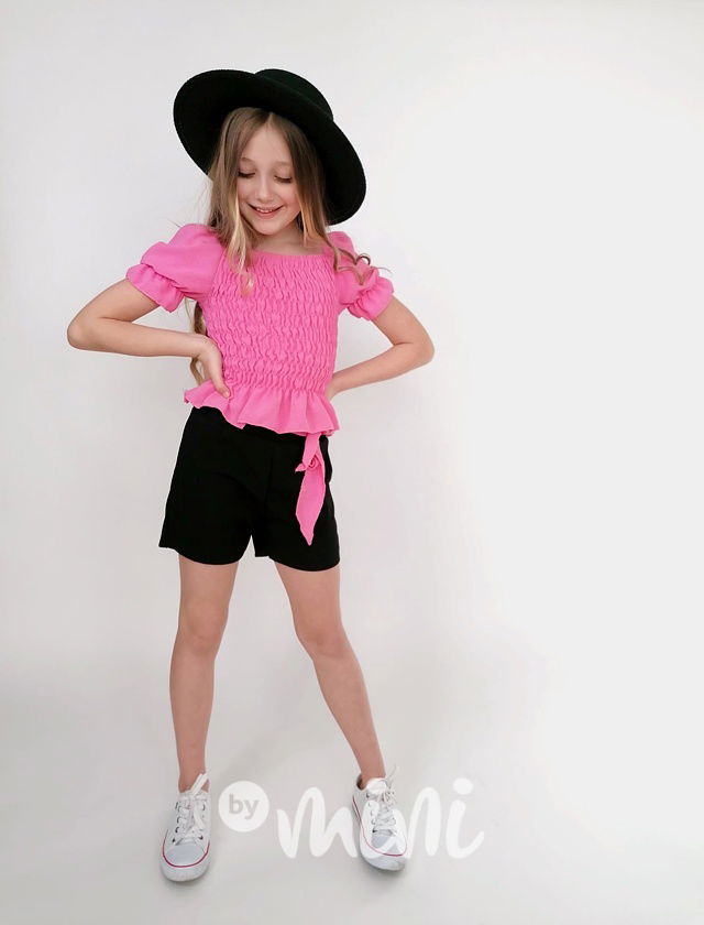 Růžová blůzka + šortky