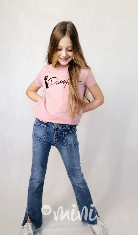 Triko cat pudder pink
