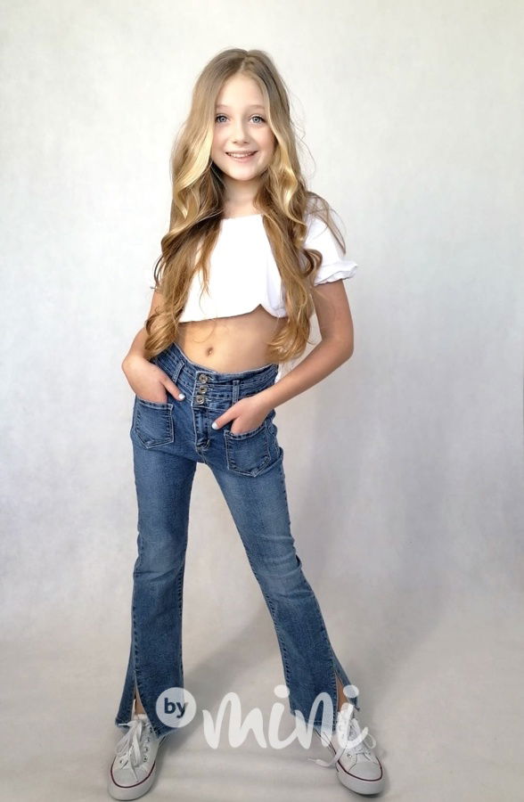 Jeans zvonáče s páskem