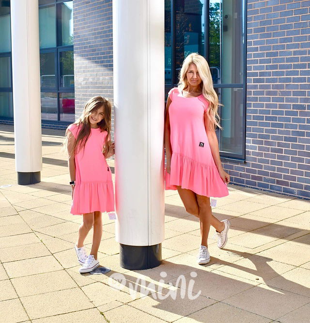 Neon pink oversize šaty *TOP*