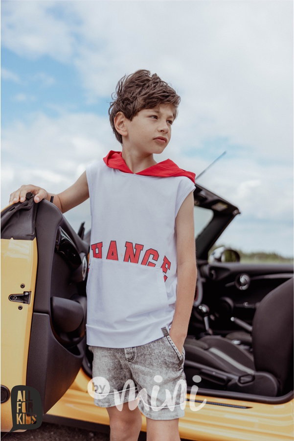 AFK hoodie tílko CHANGE white/red
