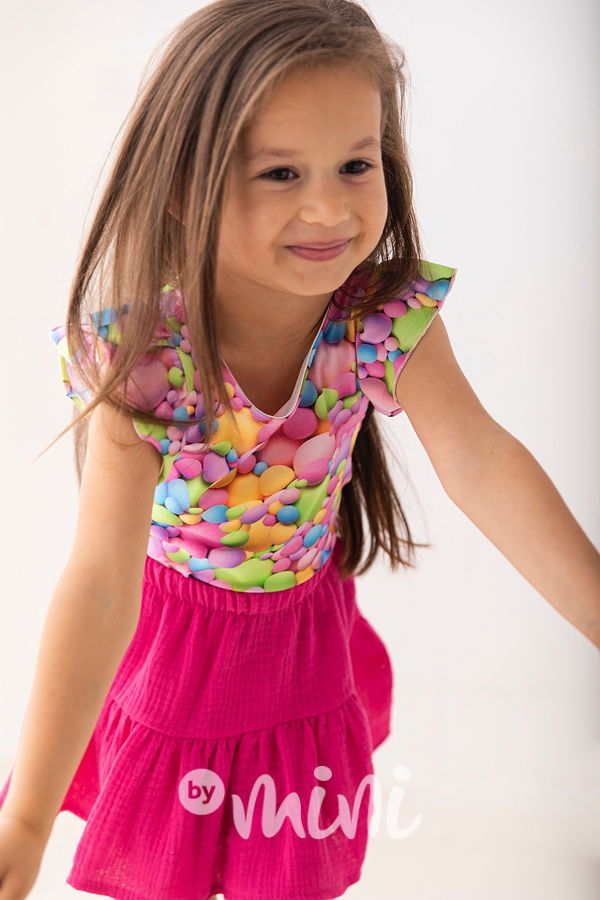 Malinová mušelínová sukně Lily Grey