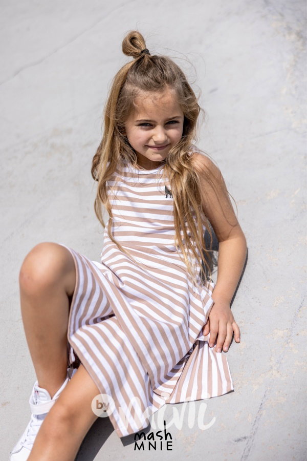Mash Mnie maxi točivé šaty white/beige