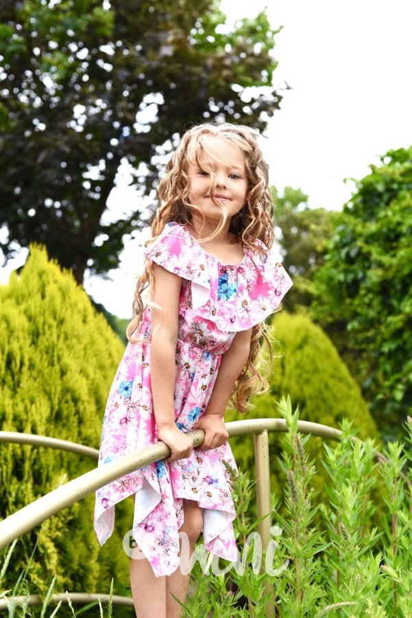 Daisy maxi točivé hispánské šaty rose pink