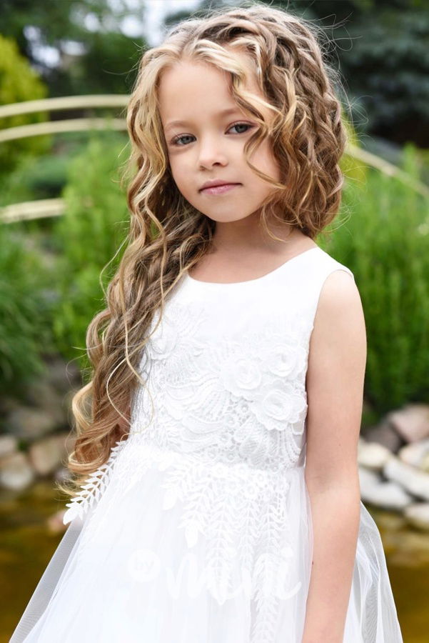 Společenské tylové šaty Fiona white