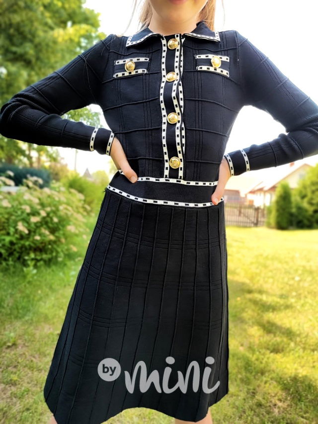 Svetříkové šaty Coco černé