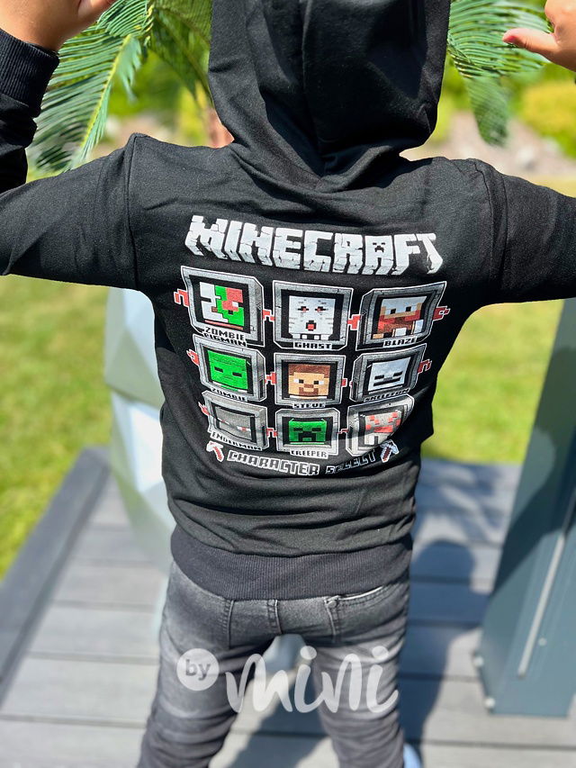 Minecraft mikina černá