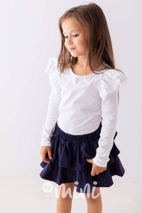 Cotton frill sukně Lily Grey tmavě modrá