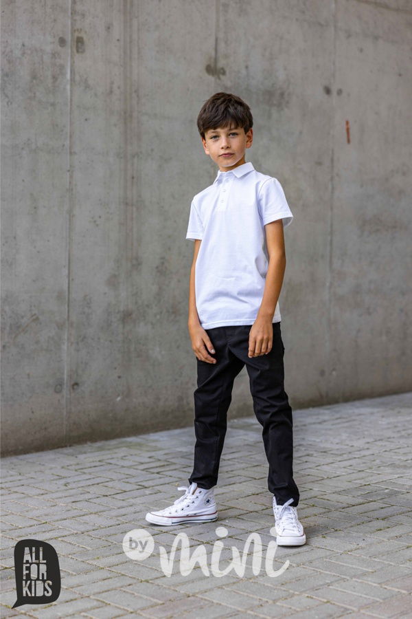 AFK polo triko s knoflíčky bílé