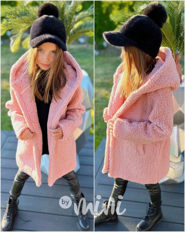 Alpaka kabát pink