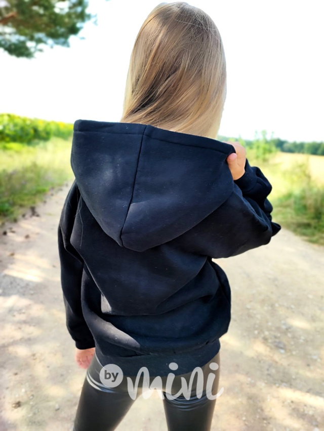 Flísová mikina s kapsičkou černá