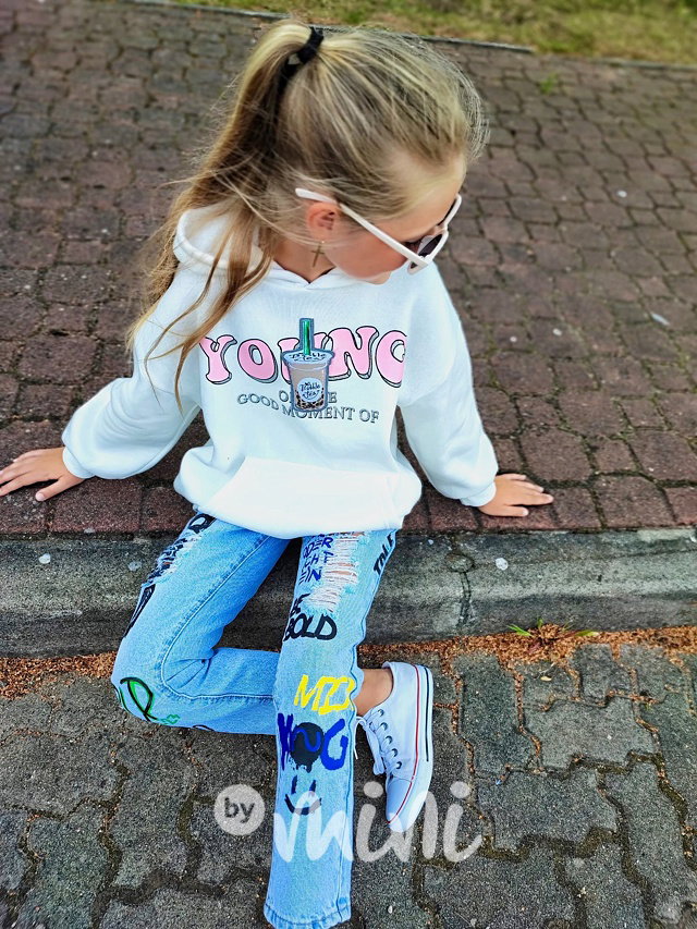 Flísová mikina YOUNG off white