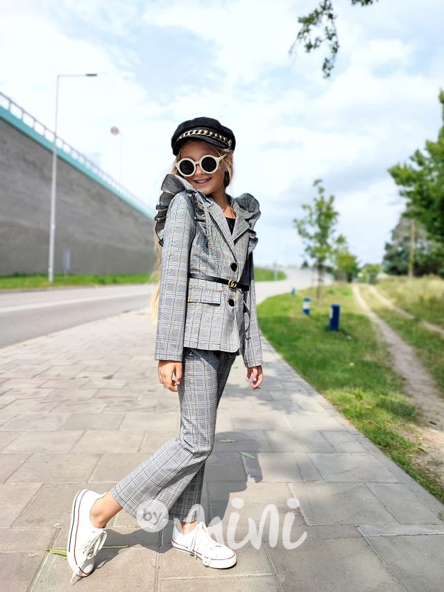 Karo frill sako s páskem