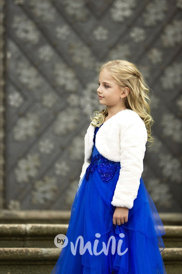 Teplé chlupaté bolerko bílé