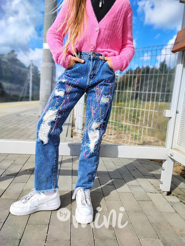 Splash boyfriend ripped jeansy blue