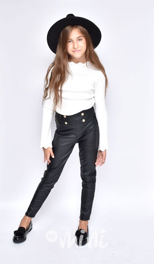 THERMO eco leather kalhoty