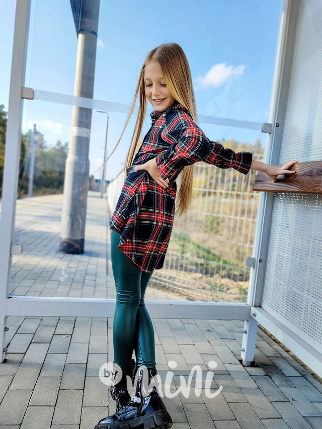 Eco leather thermo legíny smaragdové