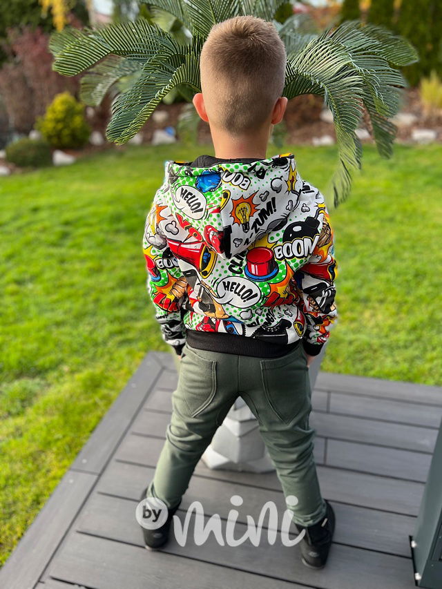 Vyteplená komiks mikina