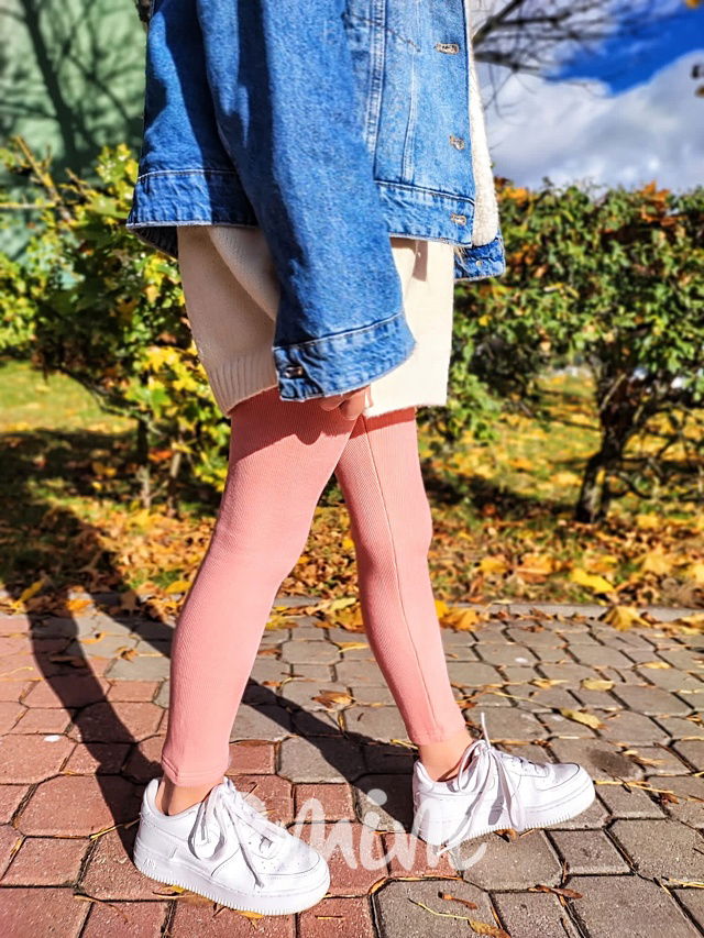 SUPER THERMO bavlněné legíny růžové